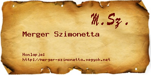 Merger Szimonetta névjegykártya